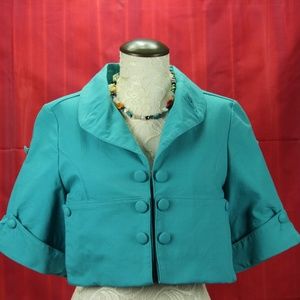 Max C London Womens Crop Teal Jacket Size S